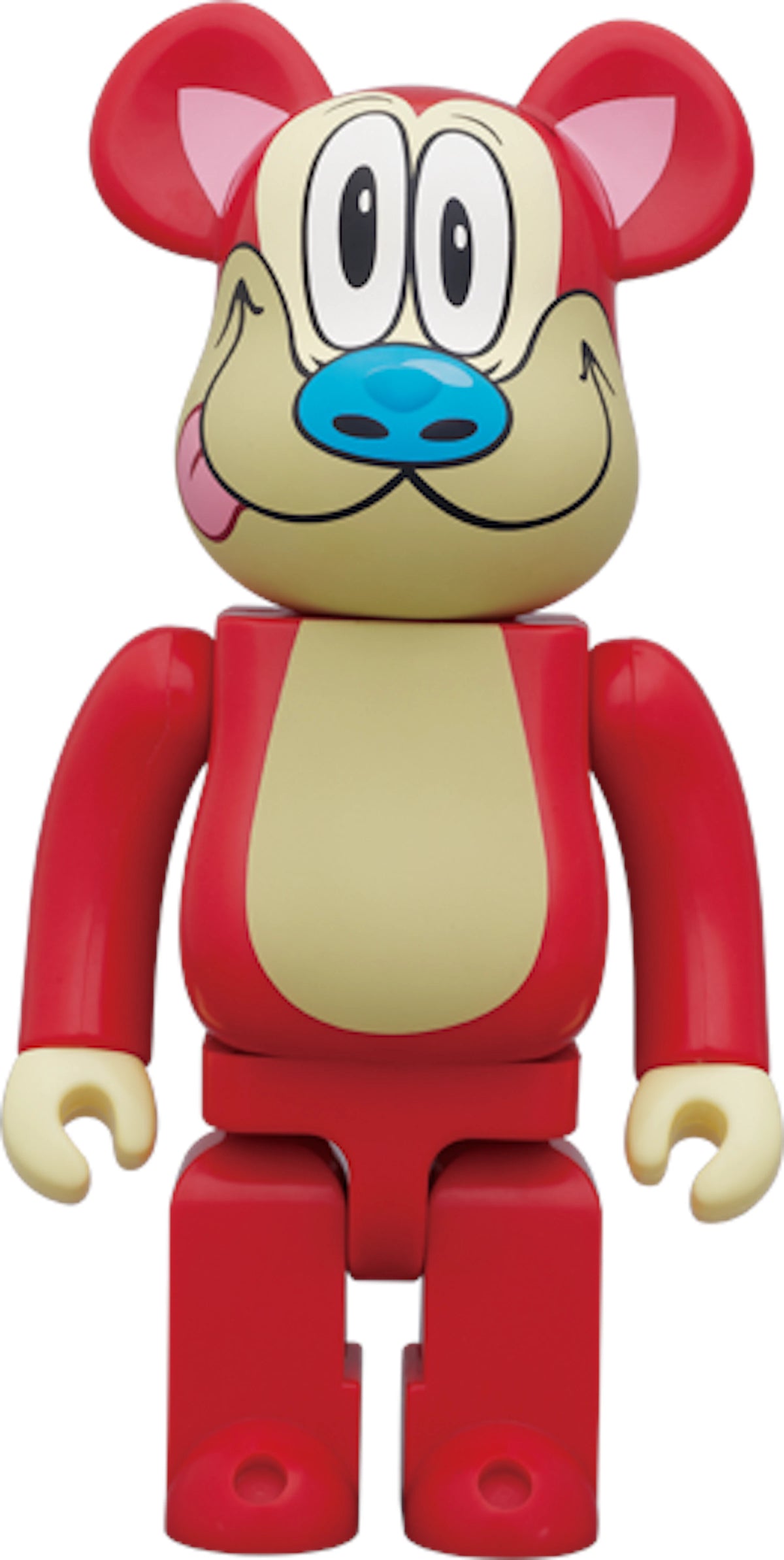 Bearbrick x Ren and Stimpy Stimpy 400% Red