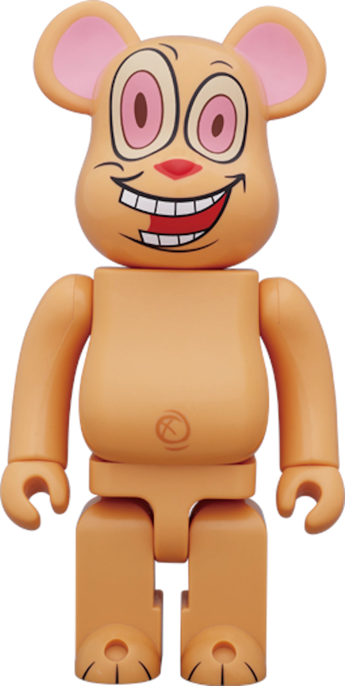 Bearbrick x Ren and Stimpy Ren 400% Orange